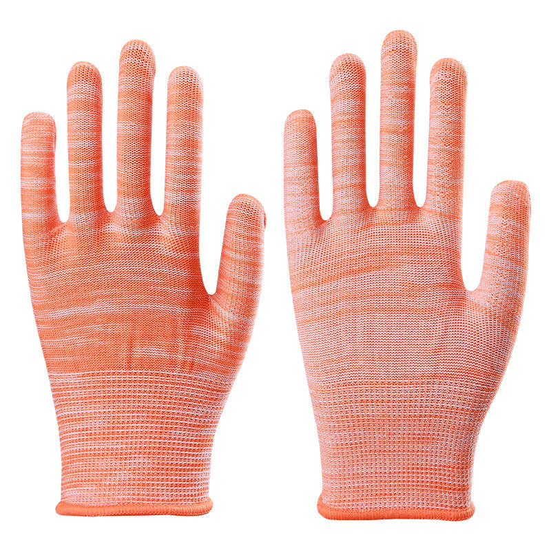 Labor Protection Colored Nylon PU-coated Safety Gloves