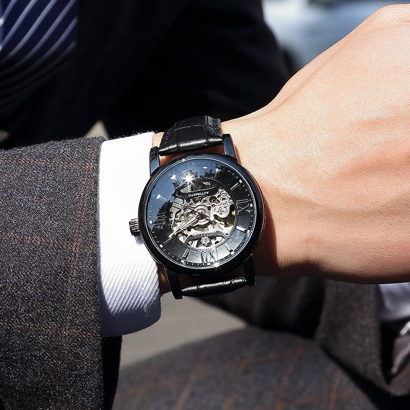 Automatic Mechanical Woven Mesh Belt Men's Watch