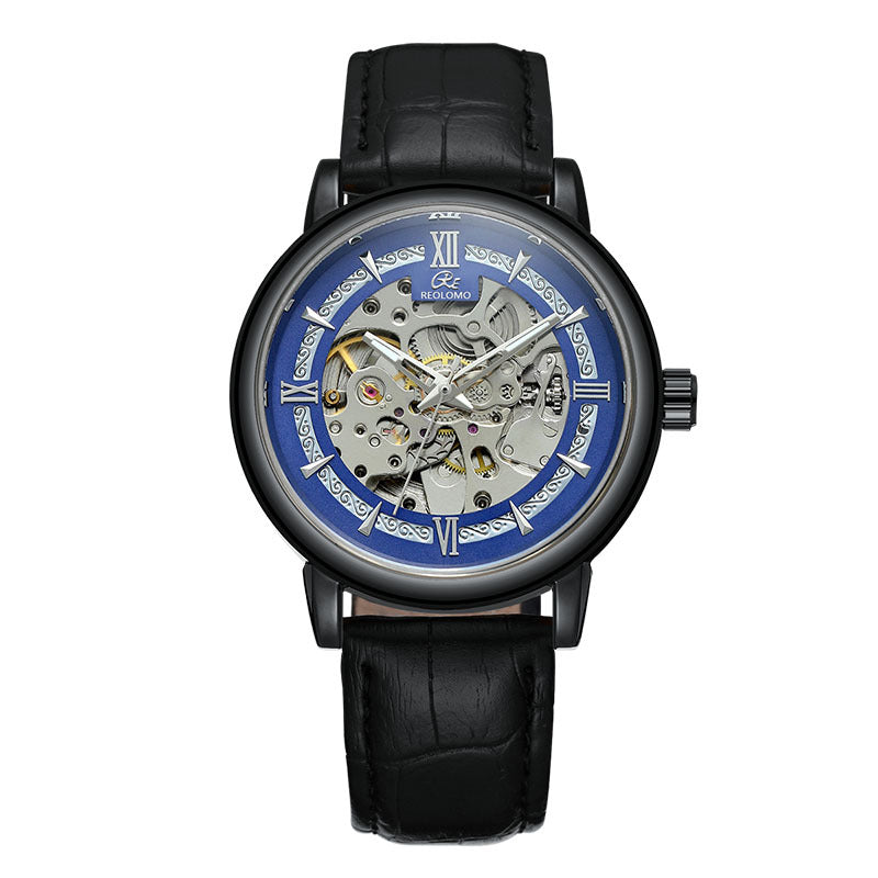 European And American-style Mens Fashionable Hollow-out Mechanical Watch