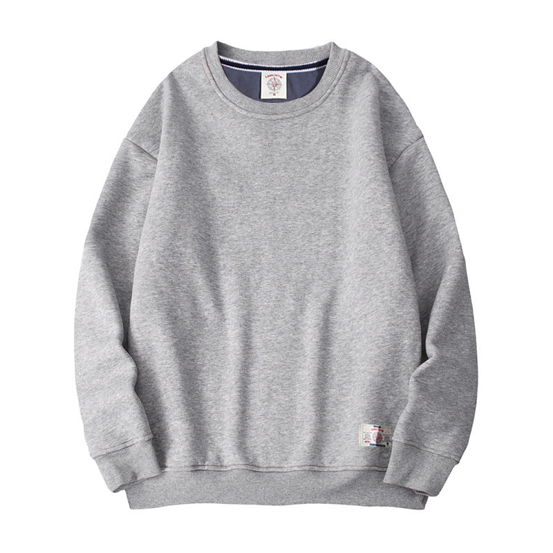 Mens Solid-color Casual Long-sleeve Hoodie
