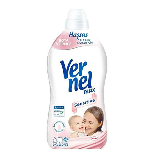 Vernel Maksimum Yumuşatıcı Sensitive Fabric Softener for Sensitive Skin - 48.7 fl oz