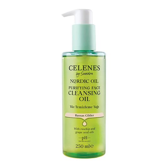 Celenes Cleansing Face Oil - Natural Skincare for Sensitive Skin, Makeup Remover with Rosehip & Grape Seed Extracts
