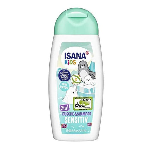 Isana Kids Baby Shampoo and Body Wash, Gentle, Hypoallergenic, Dermatologically Tested - 6.76 fl oz