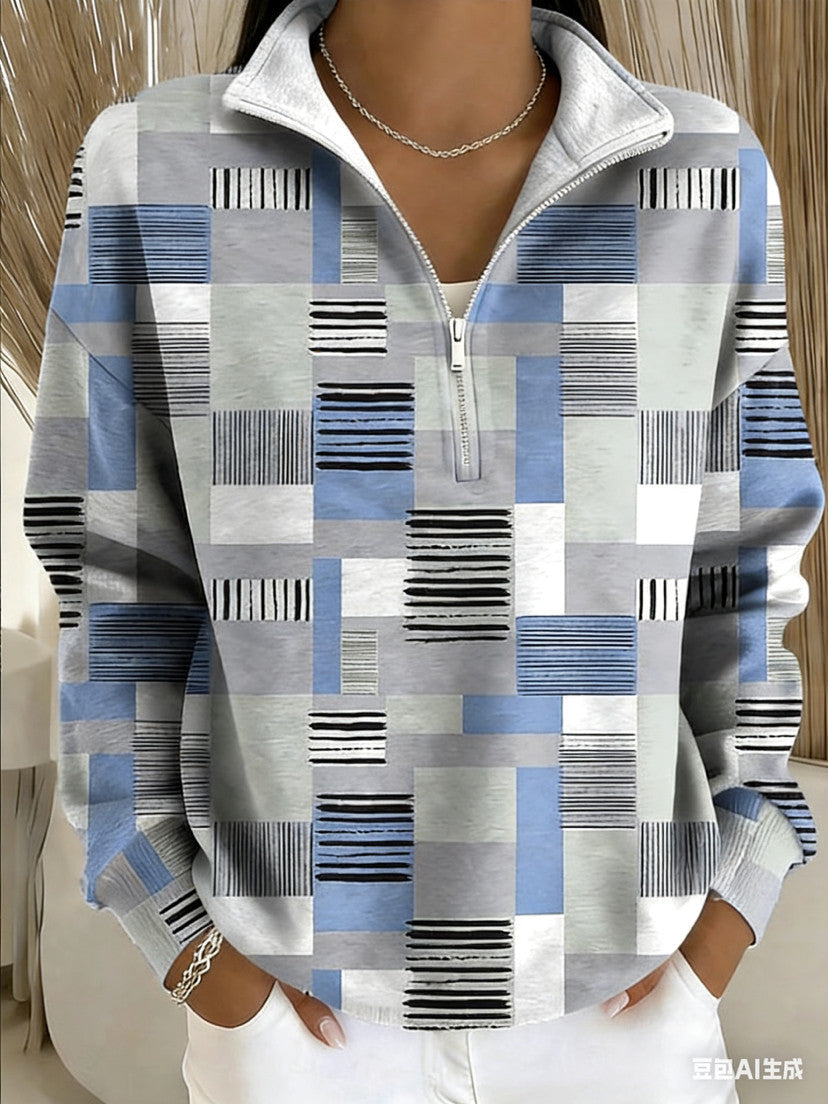 Womens Half Zip Pullover Hoodie Top