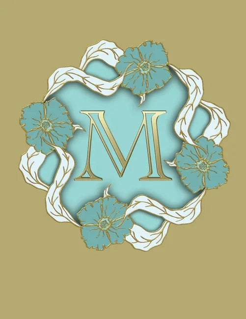 M: 100 Pages 8.5" X 11" Monogram Notebook College Ruled Line Paper - Paperback
