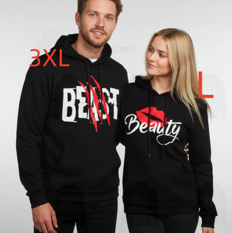 New Printed Casual Hooded Sweatshirt For Couples