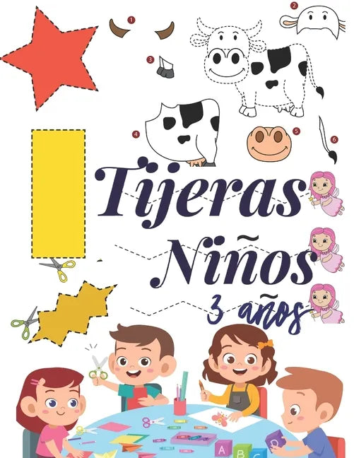 Tijeras Niños 3 Años: Libro de Cortar y Pegar, libro de actividades preescolar, libro recortar niños. - Paperback