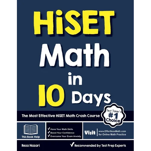 HiSET Math in 10 Days: The Most Effective HiSET Math Crash Course - Paperback