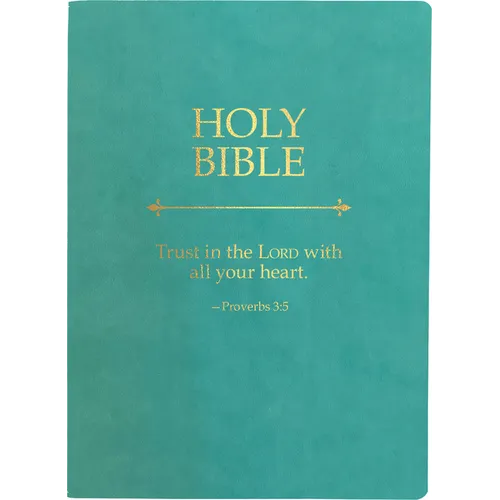 Kjver Holy Bible, Trust in the Lord Life Verse Edition, Large Print, Coastal Blue Ultrasoft: (King James Version Easy Read, Teal, Red Letter, Proverbs - Imitation Leather