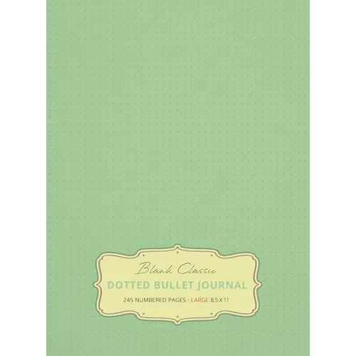 Large 8.5 x 11 Dotted Bullet Journal (Sea Foam Green #16) Hardcover - 245 Numbered Pages - Hardcover