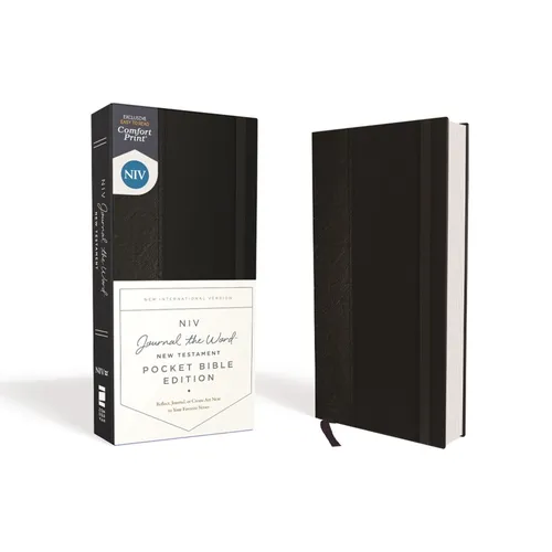 Niv, Journal the Word New Testament (Perfect for Note-Taking), Pocket Bible Edition, Hardcover, Black, Red Letter, Comfort Print - Hardcover