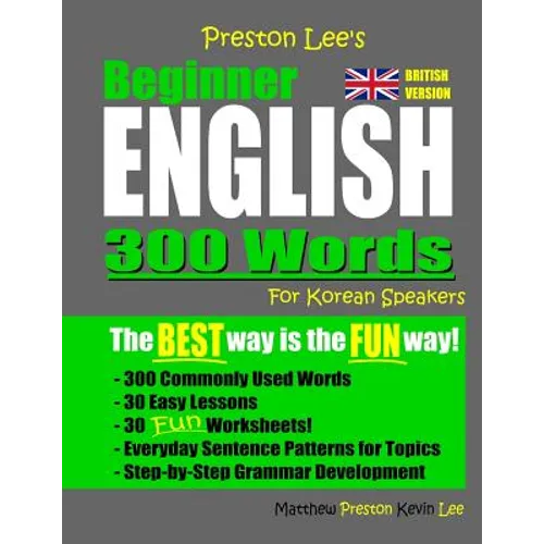 Preston Lee's Beginner English 300 Words For Korean Speakers (British Version) - Paperback