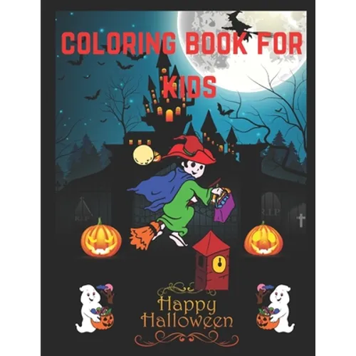 Happy Halloween coloring book for kids: Halloween coloring book for teens - Paperback