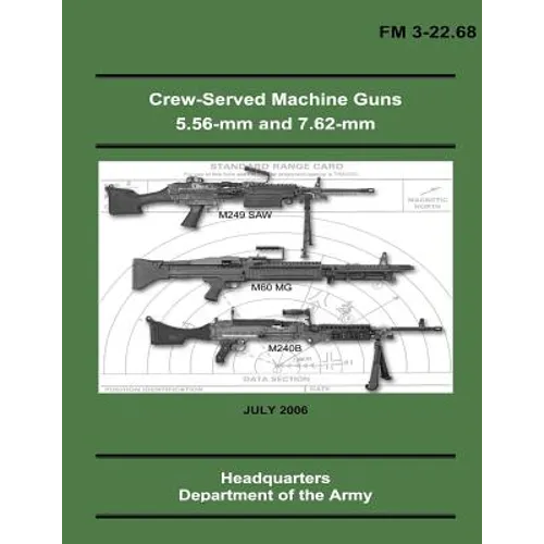 Crew-Served Machine Guns 5.56-mm and 7.62-mm (FM 3-22.68) - Paperback