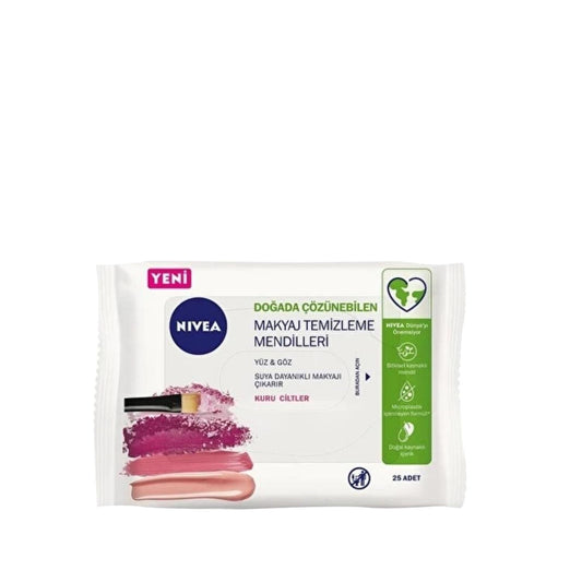 Nivea 3-in-1 Makeup Remover Wipes - Gentle, Soothing, and Convenient Cleansing for Sensitive Skin - 25 Count