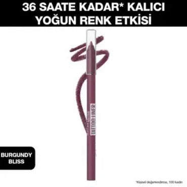 Maybelline Tattoo Liner: Burgundy Bliss Gel Eyeliner - Long Lasting, Smudge-Proof Definition for Striking Eyes