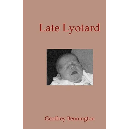 Late Lyotard - Paperback