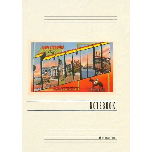 Vintage Lined Notebook Greetings from Louisville, Kentucky - Paperback