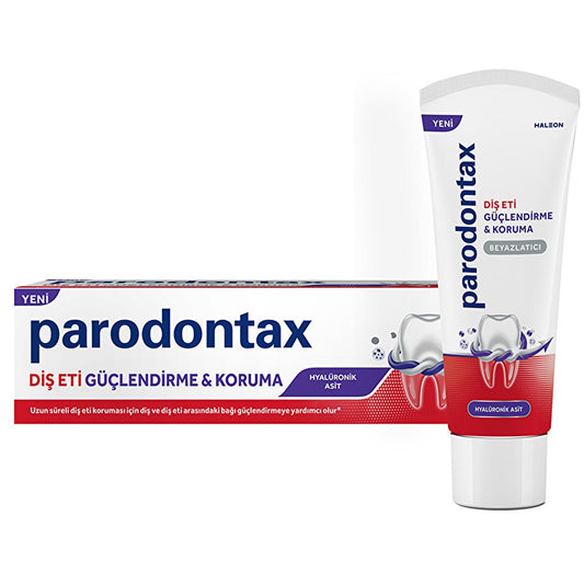 Parodontax Whitening Toothpaste: Gum Strengthening & Protection with Hyaluronic Acid for Gum Health & Sensitive Gums - 75ml