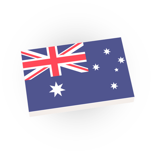 Australia Flag - Custom Printed 2x3 Tile - Made Using LEGO® Parts