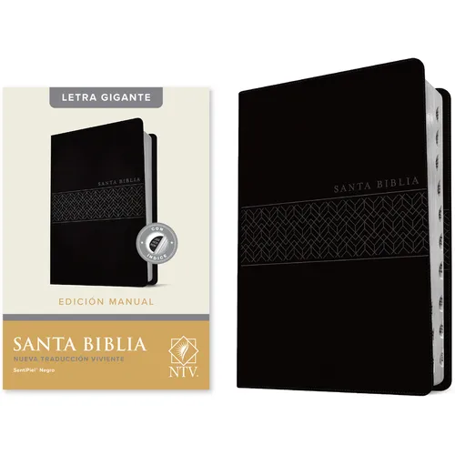Santa Biblia Ntv, Edición Manual, Letra Gigante (Sentipiel, Negro, Índice, Letra Roja) - Imitation Leather