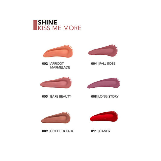 Flormar Shine Kiss Me More Liquid Lipstick - Long-Lasting Moisturizing Lip Color with Shiny Finish