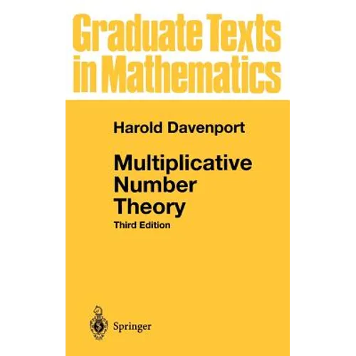 Multiplicative Number Theory - Hardcover