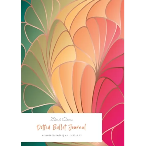 Dotted Bullet Journal: Medium A5 - 5.83X8.27 (Stained Glass Bouquet) - Paperback