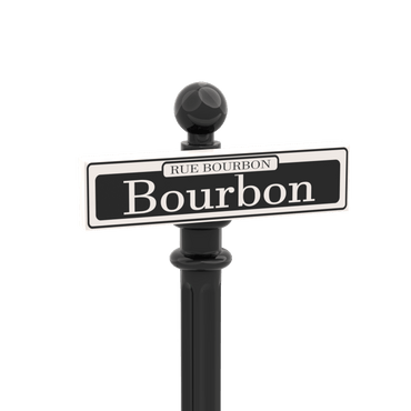 Bourbon St - Famous Street Signs - Custom Printed 1x4 Tile - Made Using LEGO® Parts