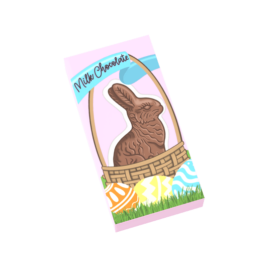 Boxed Chocolate Bunny - Easter Candy - Custom Printed 1x2 Tile - Made Using LEGO® Parts