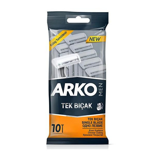 Arko Men's Razor Blades - Patented Technology for Smooth Shave, Anti-Irritation, Ergonomic Grip