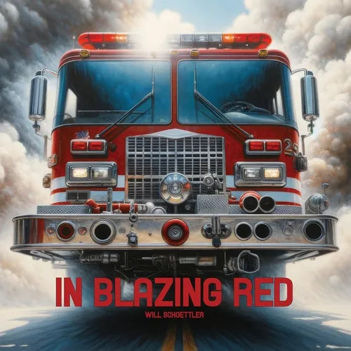In Blazing Red: A Tribute to Fire Trucks and the Firefighters that Drive Them - Paperback