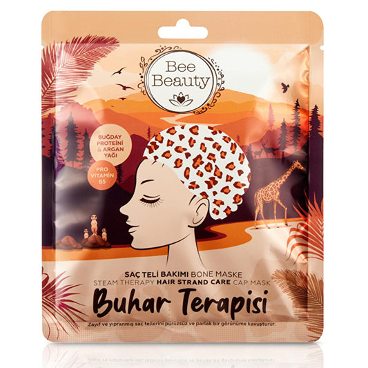 Bee Beauty Steam Therapy Hair Care Mask with Argan Oil & Pro-Vitamin B5 for Damaged Hair Repair
