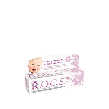 Rocs Baby Toothpaste with Chamomile Extract for 0-3 Years Old - Natural Oral Care for Infants