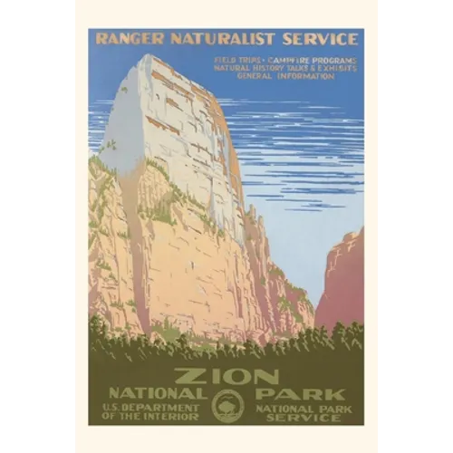 Vintage Journal Poster for Zion National Park - Paperback