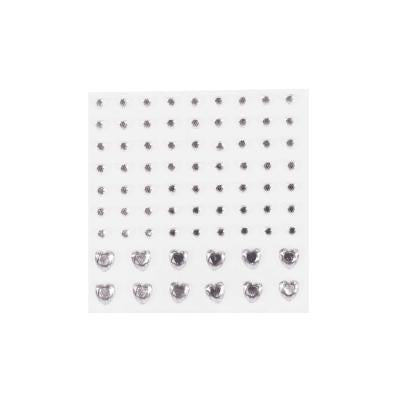 Nascita Face Jewels - 14 Pieces, Self-Adhesive Temporary Facial Decorations for Beauty and Makeup Accessories