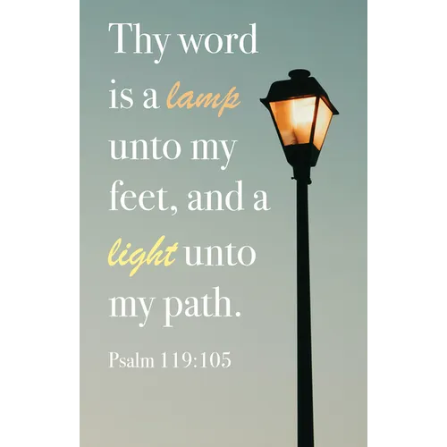 General Worship Bulletin: Light (Package of 100): Psalm 119:105 (Kjv) - Paperback