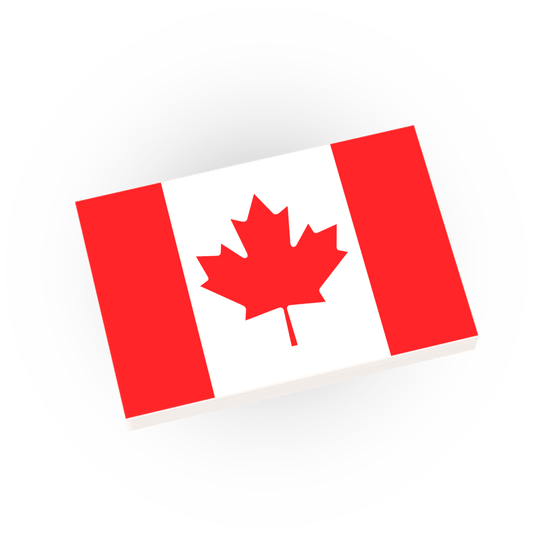 Canada Country Flag - Custom Printed - Made Using a LEGO® Tile