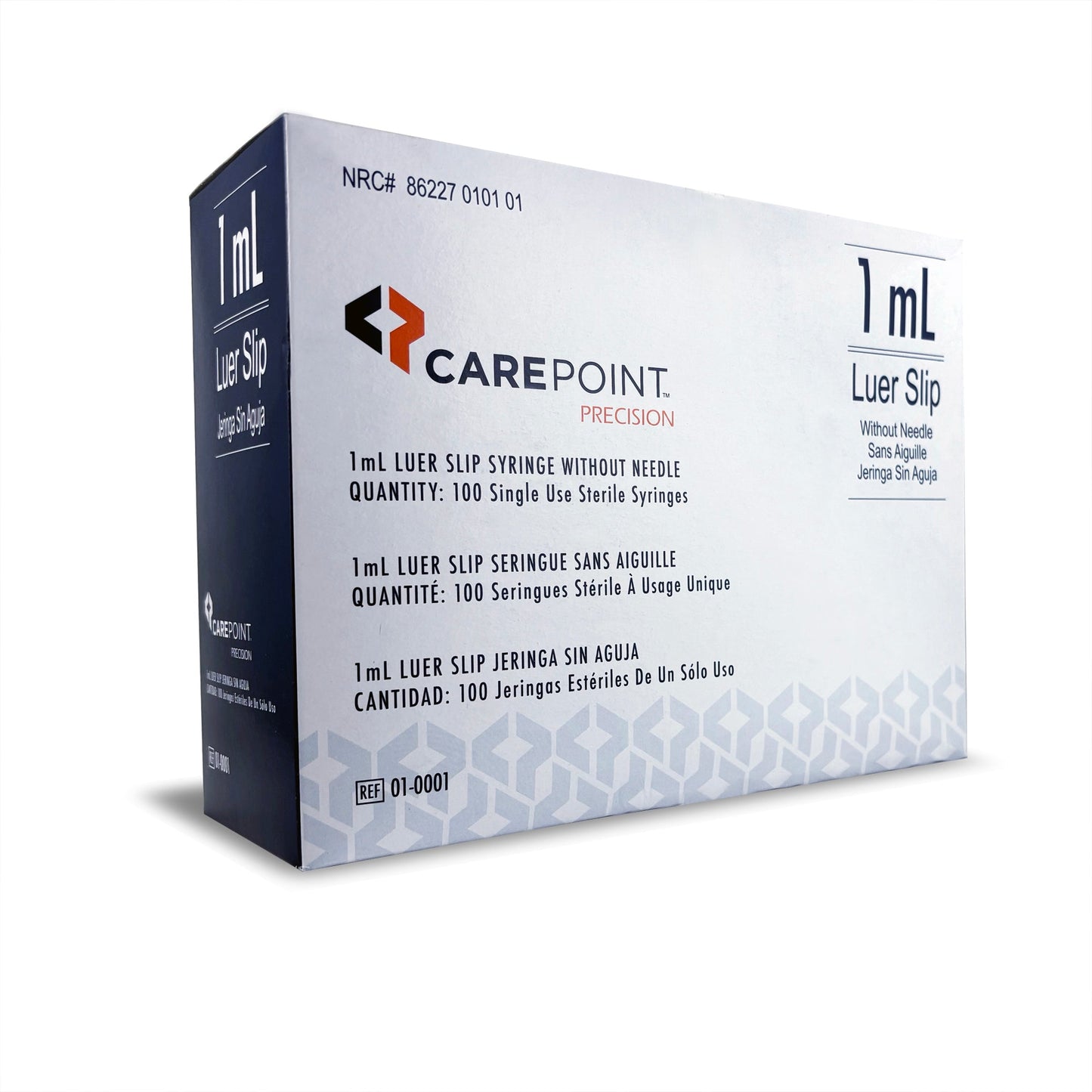 CarePoint™ 1 mL Luer Slip Tip General Purpose Syringe w/o Safety - 01-0001