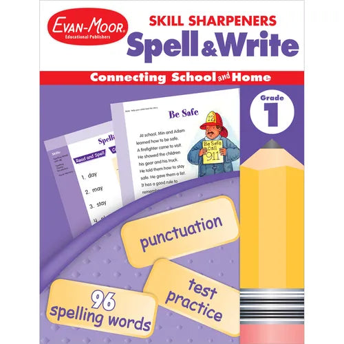 Skill Sharpeners: Spell & Write, Grade 1 Workbook - Paperback