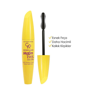 Golden Rose Maxim Eyes Mascara - Defined Lashes, Voluminous Eyelashes, Unique Formula & Flexible Brush