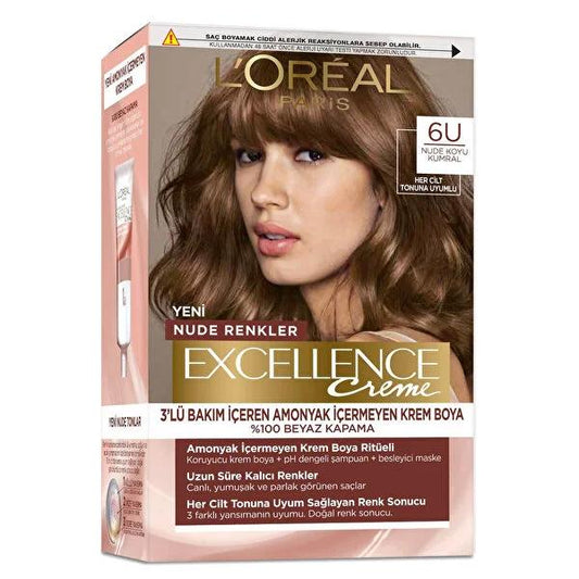 L'Oréal Paris Excellence Nude Hair Dye - Ammonia-Free, Long-Lasting Color for All Skin Tones