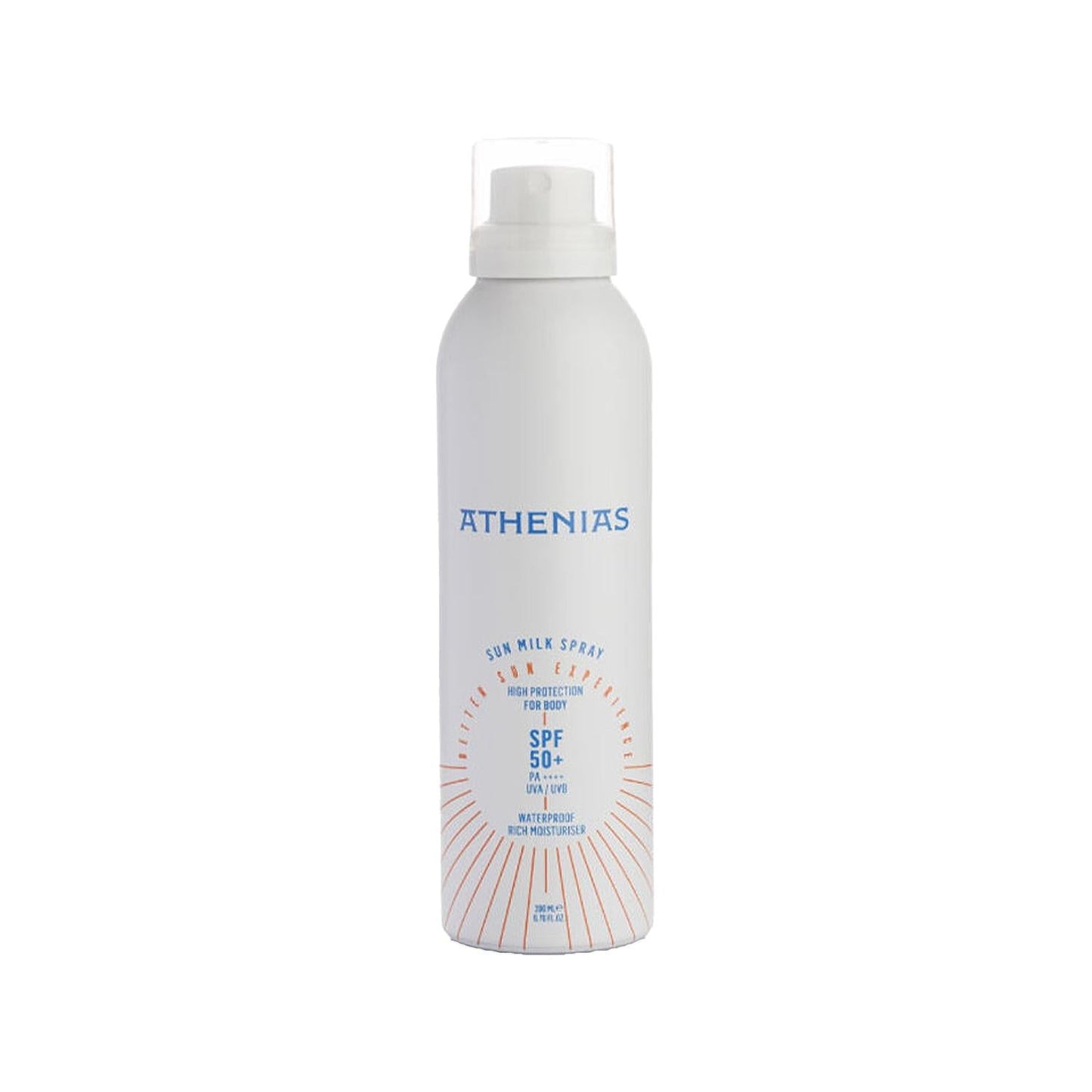 Athenias Sun Milk Spray SPF50+ 200 ml - High SPF Sunscreen Spray