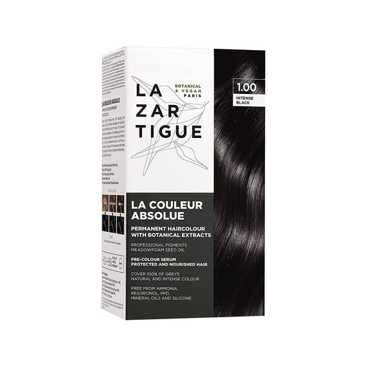 Lazartigue Absolue Colour Hair Dye 1.00 Intense Black - Intense, Long-Lasting Black Hair Color