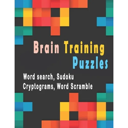 Brain Training Puzzles: Puzzle Activity Book for Adults, 180+ Large Print Assorted Puzzle Book - Word search, Sudoku, Cryptograms, Word Scramb - Paperback