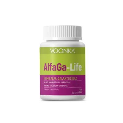 Voonka Calcium Magnesium Alpha-Galactosidase Dietary Supplement - 32 Chewable Tablets for Digestive Health
