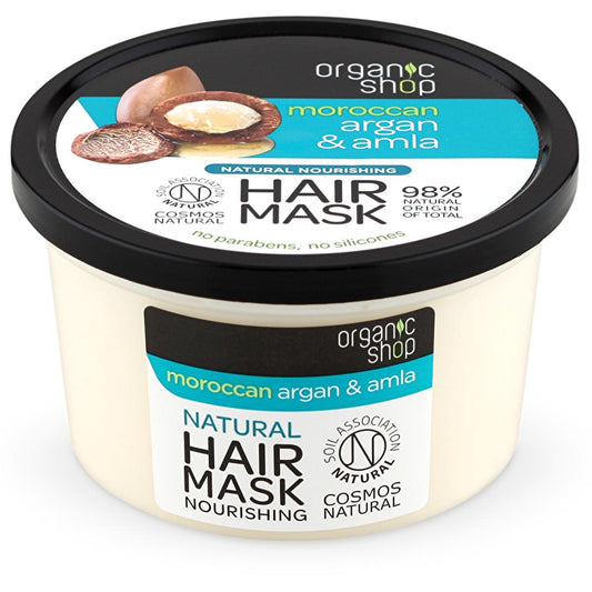 Organic Shop Argan & Amla Hair Mask 250ml - Natural Nourishment for Dry Damaged Hair