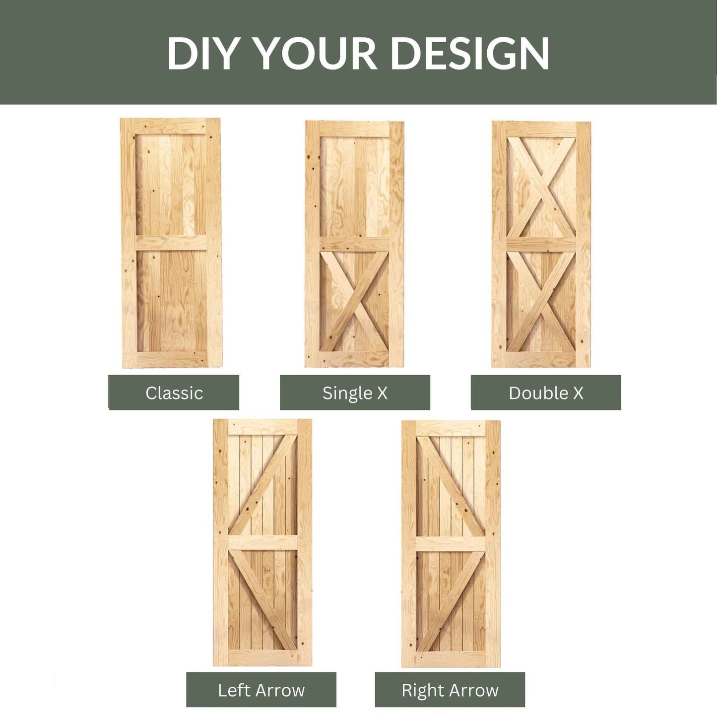 Classic Single Barn Door Kit | Black Hardware