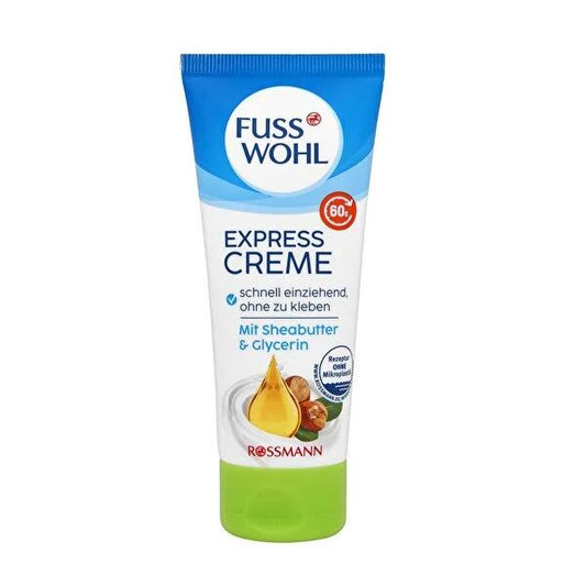 Fusswohl Vegan Foot Care Cream with Shea Oil & Glycerin - Moisturizing, Eco-Friendly Packaging