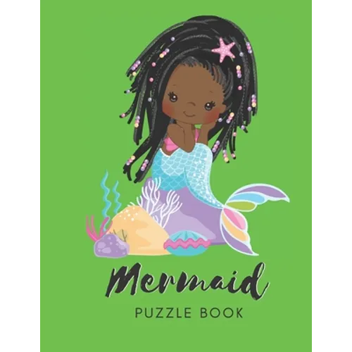 Mermaid Puzzle Book: Connect The Dots Puzzles - 30 Pages - Paperback - Made In USA - Size 8.5 x 11 - For Women - Paperback